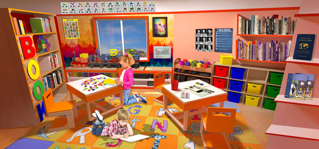 One Community, The Ultimate Classroom, Orange Room English, Final Render