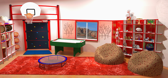 One Community, The Ultimate Classroom, Red Room Final Render, Guy Grossfeld