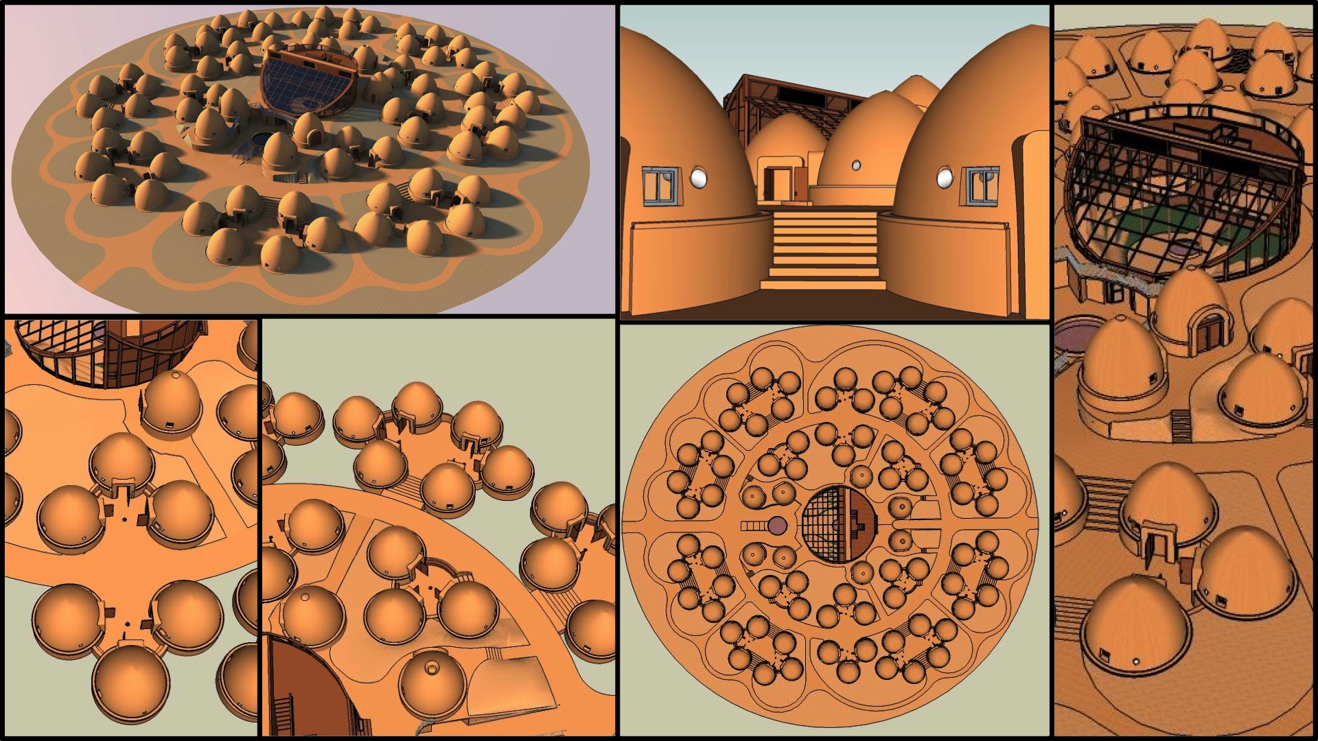 Complete Earthbag Village Layout - Click to Enlarge earthbag village layout