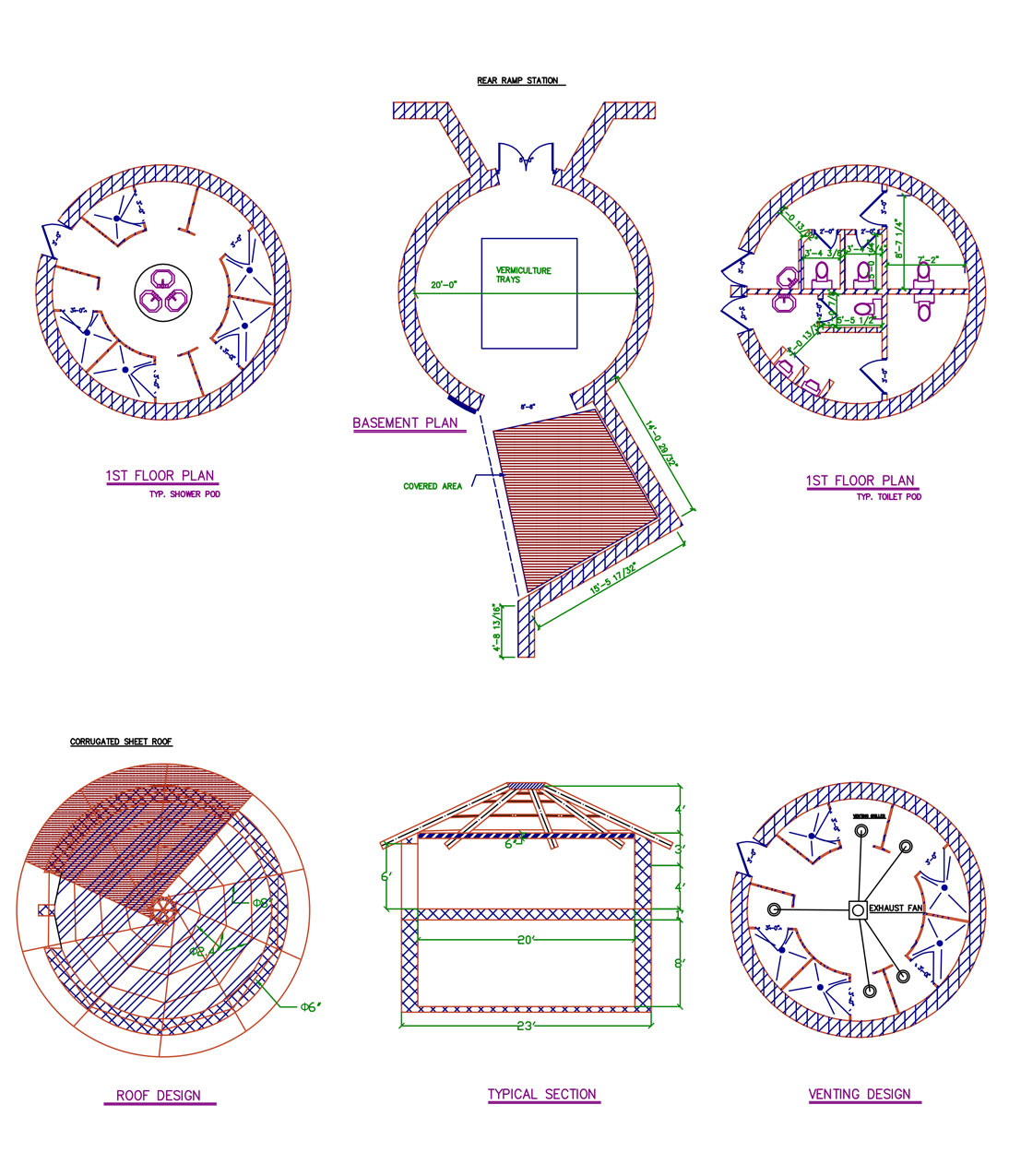 Vermiculture Toilets, 100 Water Selfsufficient Bathrooms and Ultra