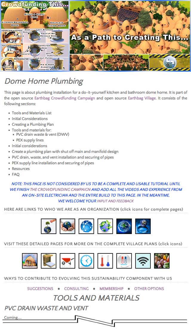 Open source plumbing page, One Community