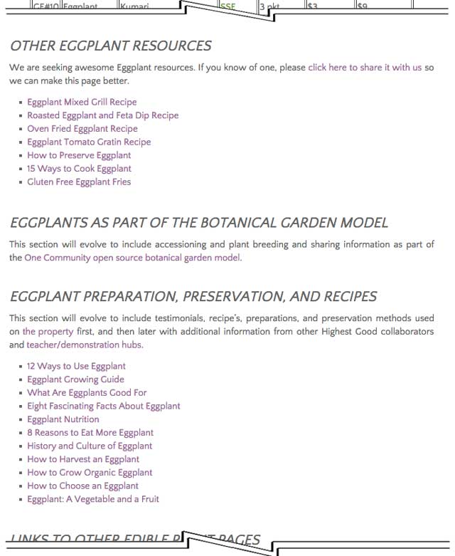 100 years of healing and regeneration-Eggplant resources, One Community