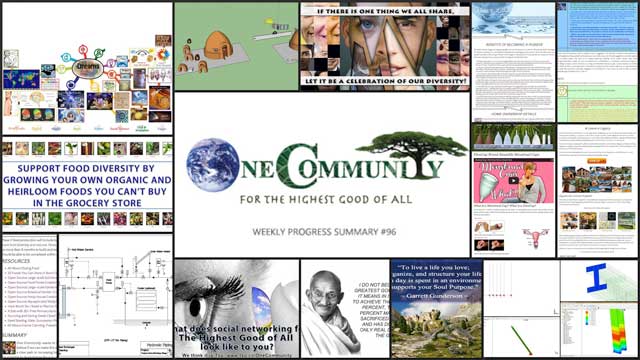 Entrepreneurial Ecology - One Community Weekly Progress Update #96