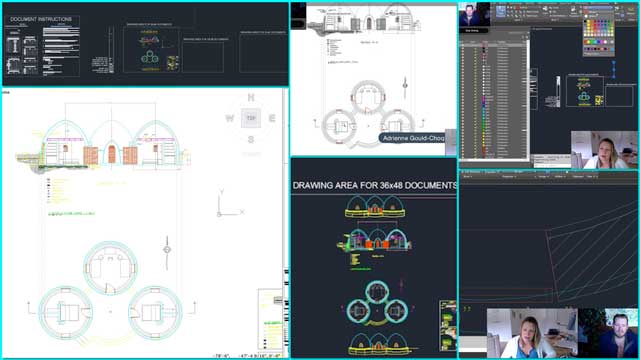 Adrienne Gould-Choquette (Mechanical Engineer) also finished her 2nd week with the team, helping work on the standardized AutoCAD layers and line weights template we are creating. Here are screenshots of our collaborative call discussing this work.