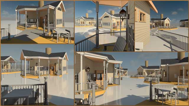 Jiming Chen (Designer with his Master’s in Architecture and BA in Engineering) also continued helping develop the Tree House Village (Pod 7). What you see here is his 10th week of this work focusing on test rendering a variety of different perspectives within the village. Regenerative Sustainability Creation 