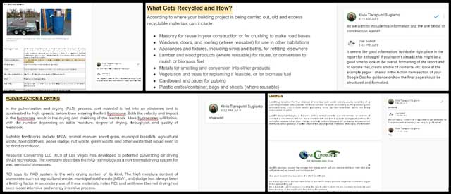 Sustainable Processing and Reuse of Non-recyclables research, Adaptable Solutions for Global Sustainability, One Community Weekly Progress Update #486