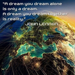 dream together, dream a reality, reality dream, creating a reality together, we're in this together