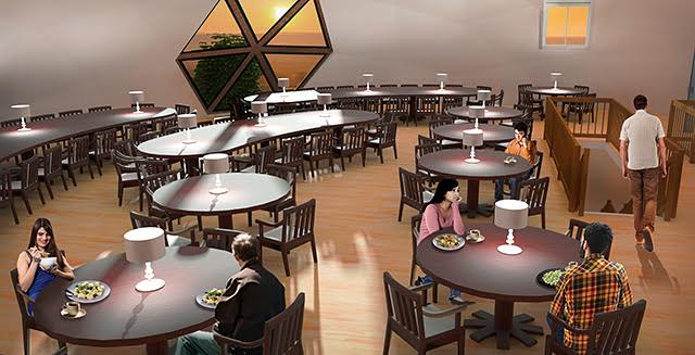 Duplicable City Center, 2nd Floor Dining Hall and Meeting Area, One Community