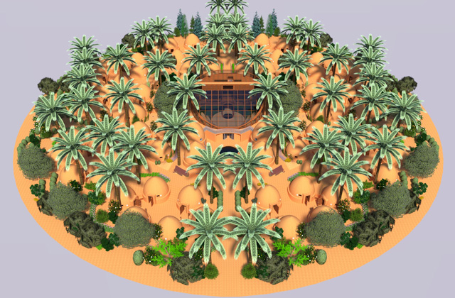 Earthbag Village with Sketchup Plants