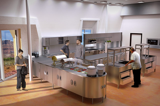 Duplicable City Center Kitchen, This week the core team replaced all the people and updated the Duplicable City Center Kitchen final render, which you can see here: