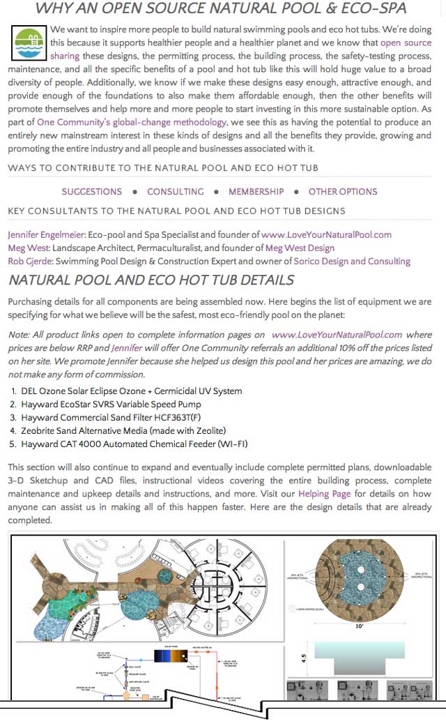 hardware sourcing for the natural pool design,10% complete, Duplicable City Center, Creating a World that Works for Us All 