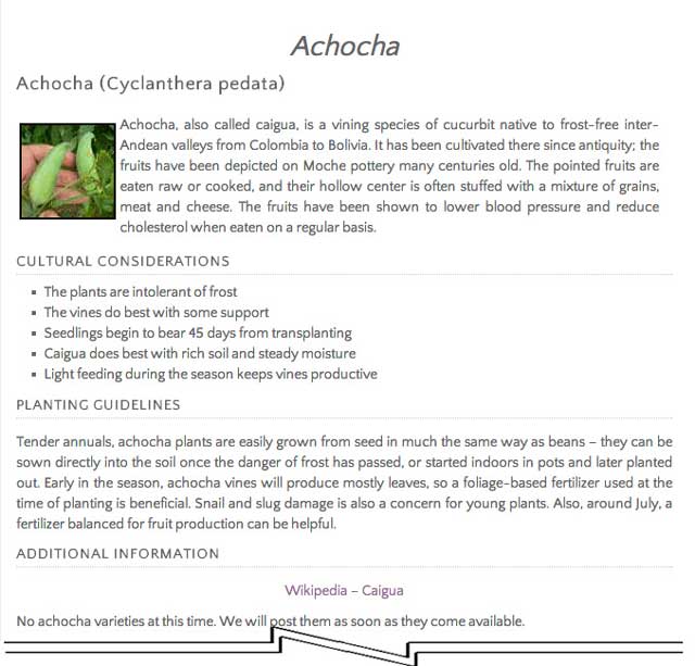 Achocha, One Community