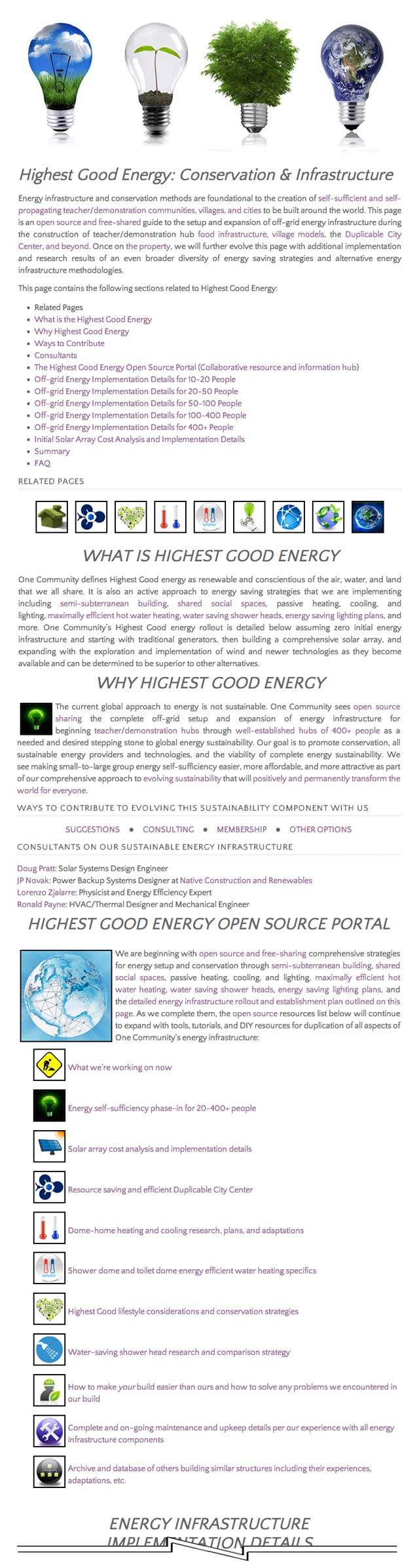 Highest Good Energy, One Community