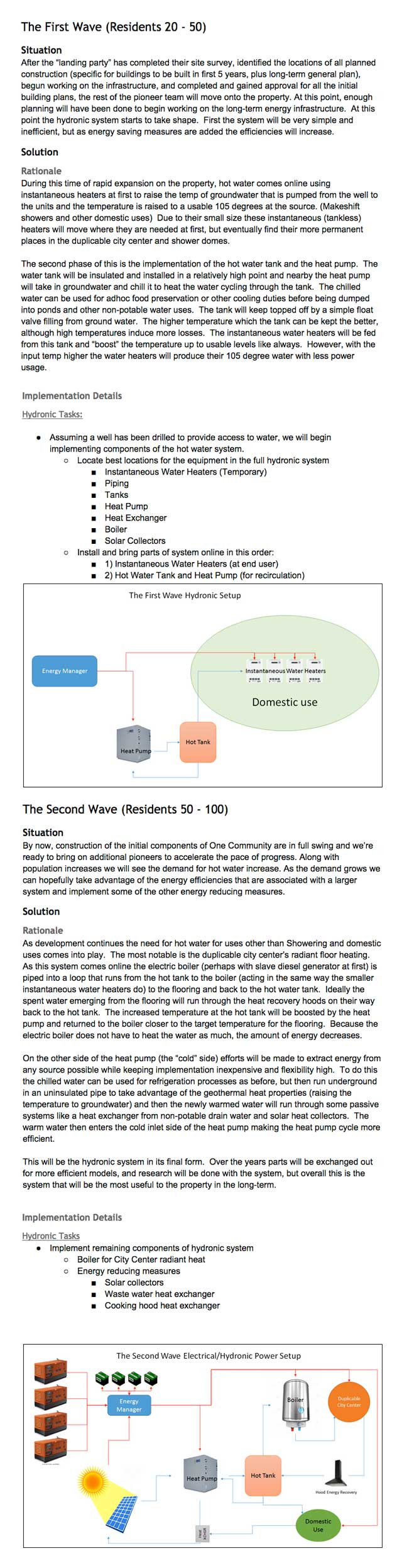 property-wide hydronic setup details, One Community
