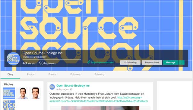 Open Source Ecology on Tsu, One Community