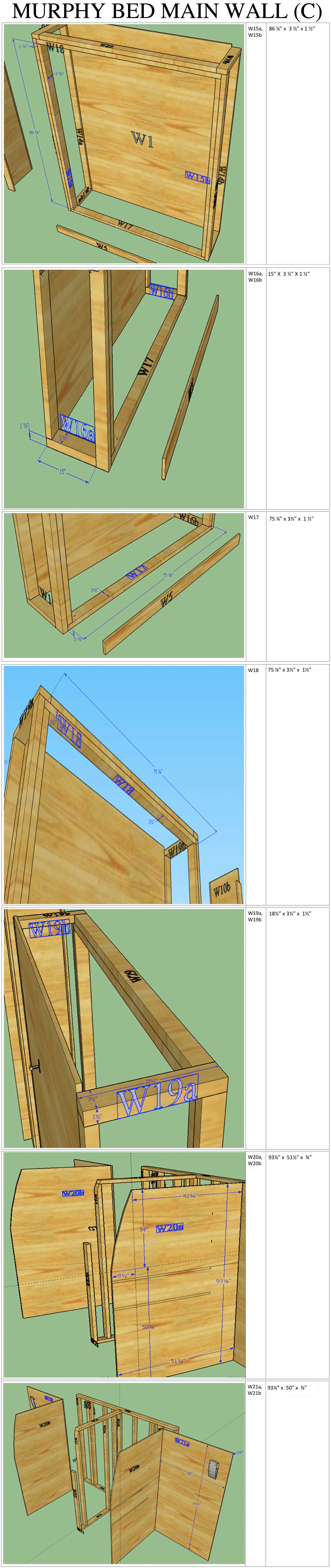 Queen Sized Murphy Bed With Desk Queen Sized Murphy Bed With Desk