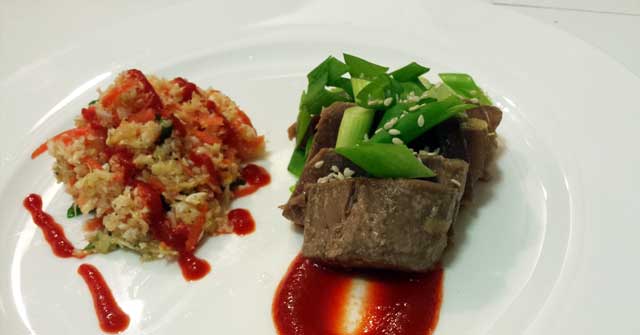 Seared Tuna and Asian Slaw, Omnivore recipe, One Community
