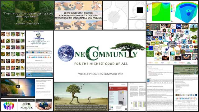 Maximizing Sustainability Opportunity, One Community Weekly Progress Update #92