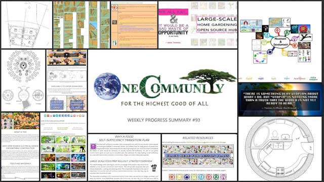Sustainable Prosperity, One Community Weekly Progress Update #93