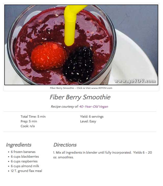 fiber berry smoothie, One Community