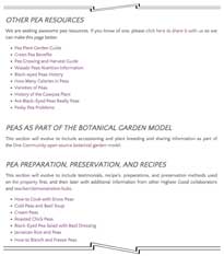 Pea resources, One Community