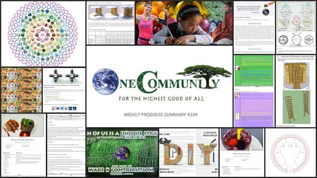 Transformational and Sustainable Change, One Community Weekly Progress Update #104
