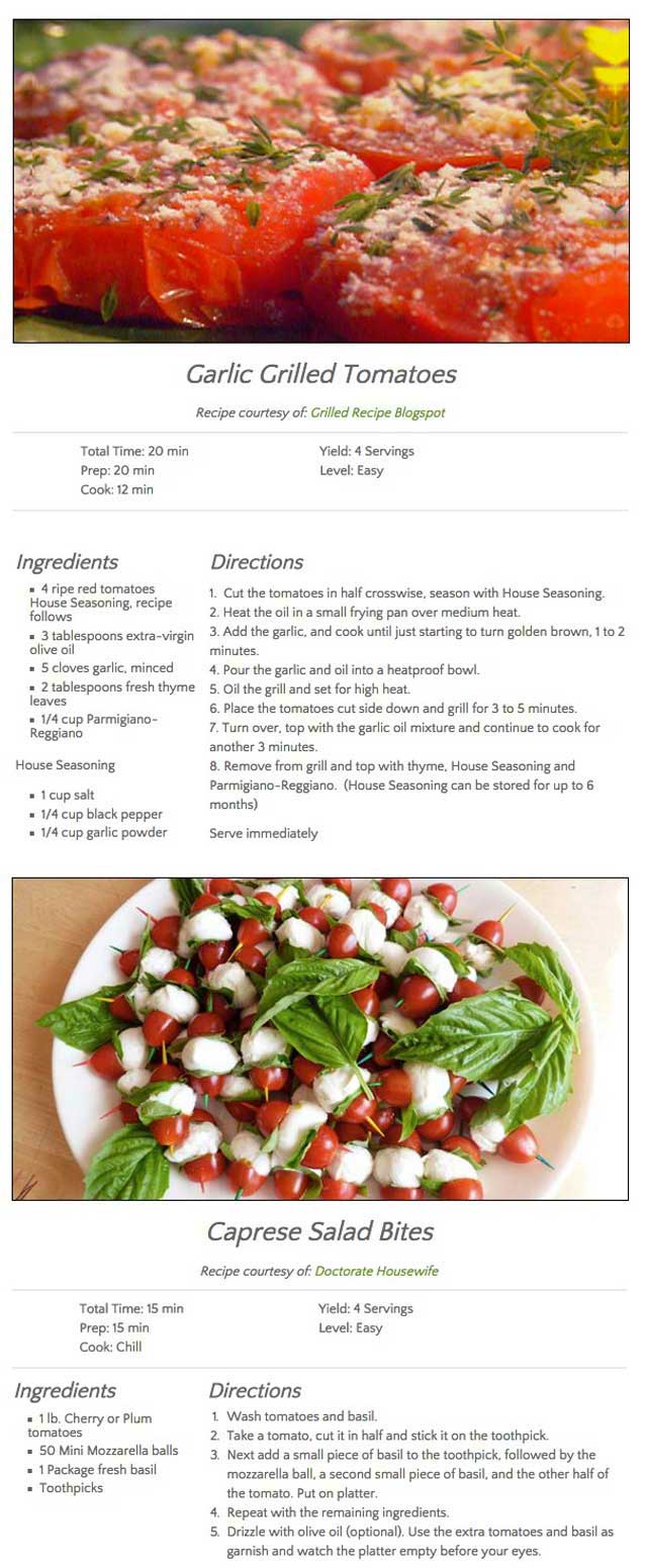 tomato recipes, One Community