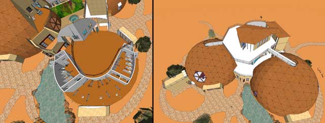 continued updating the Sketchup 3-D for the Duplicable City Center. This week we finished doors and main walls for the Living Dome, the roof of the 4th floor, and updating to the new layout for the library, restrooms and main area of the Social Dome.