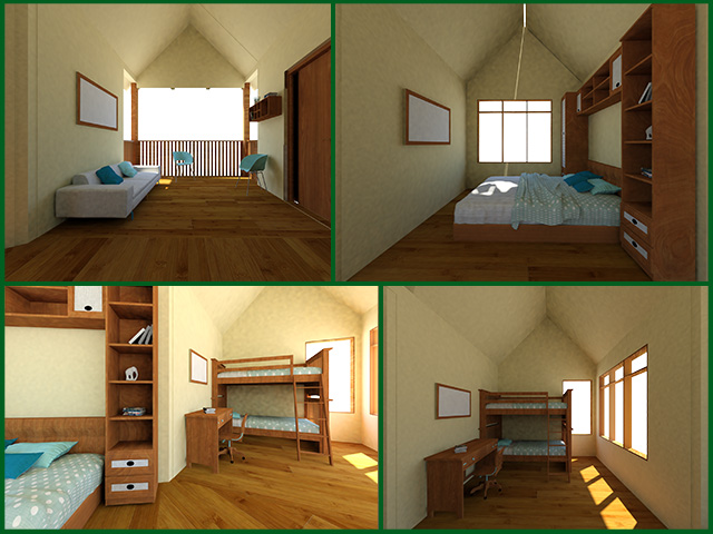 Meanwhile, Thais from the Architecture and Planning Intern Team continued forwarding the Tree House Village by furnishing the interiors and creating renders of the treehomes.