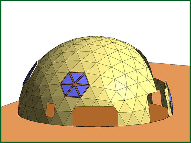 Mayke converted a 3D model of the kitchen dome from Sketchup to a usable version in Redit