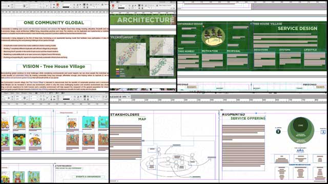 we completed about 25% of the revisions, rewriting, and alignment corrections to the presentation the Intern Team created for the Tree House Village (Pod 7).