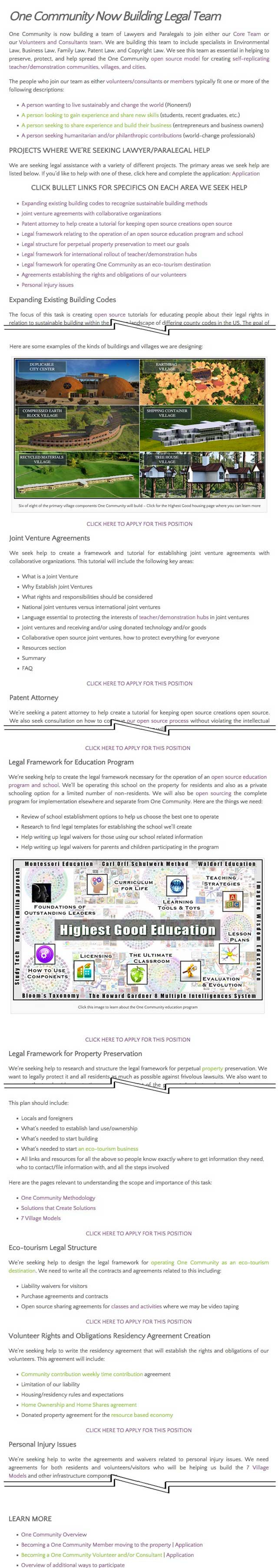 This week we finished updating the Legal Help Wanted page