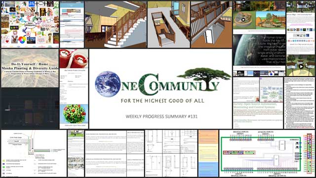 Transformational Eco-Human Progress, One Community Weekly Progress Update #131