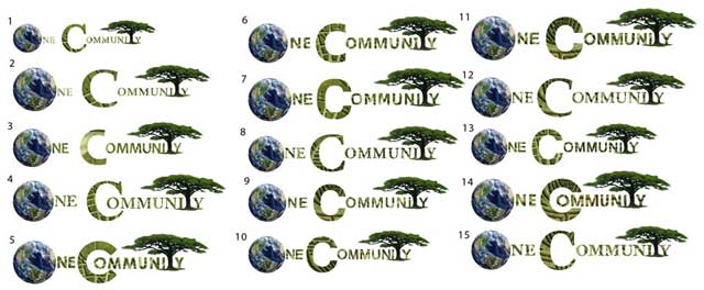 Lisa Ramos (Graphic Designer) produced these alternative font options for our logo that will soon be updated with the new tree and earth you see here in these examples: