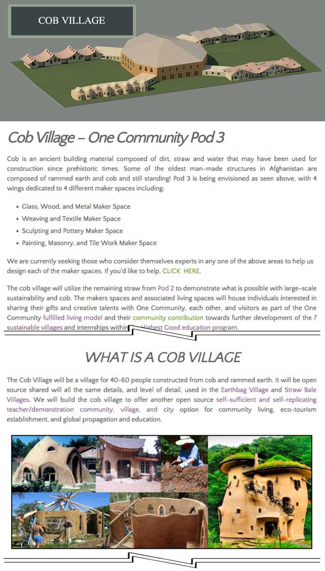 And last but not least, we began updating the Cob Village page with the work of the summer Intern Team. The work we did included a new header, updated purpose of this village, and other details.