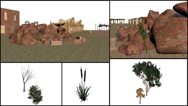 Caretakers of Our Shared Planet, Dean Scholz, Architectural Designer, further developed what’s necessary for us to create quality Cob Village (Pod 3) renders. Here is update 19 of this work that is now focused on what you see here, creating quality render plants and trees like those we’ll be growing on the property.