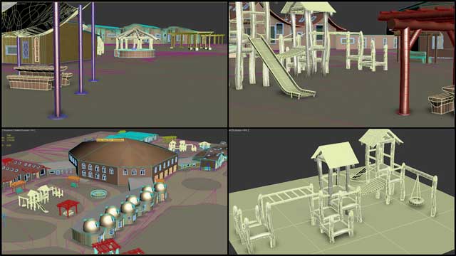Global Ecology Open Source Model – Dean Scholz, Architectural Designer, further developed what’s necessary for us to create quality Cob Village (Pod 3) renders. Here is update 14 of this work that included designing a representation of what we envision the natural and do-it-yourself constructed playground equipment will look like.