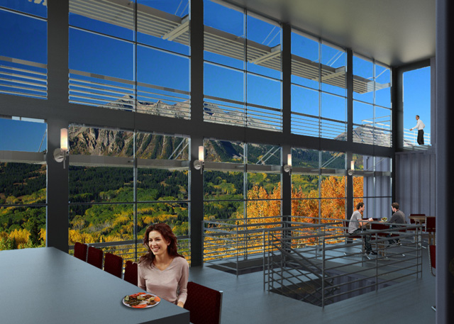 For the Shipping Container Village, this week’s focus were the finalized versions of the dining area looking South