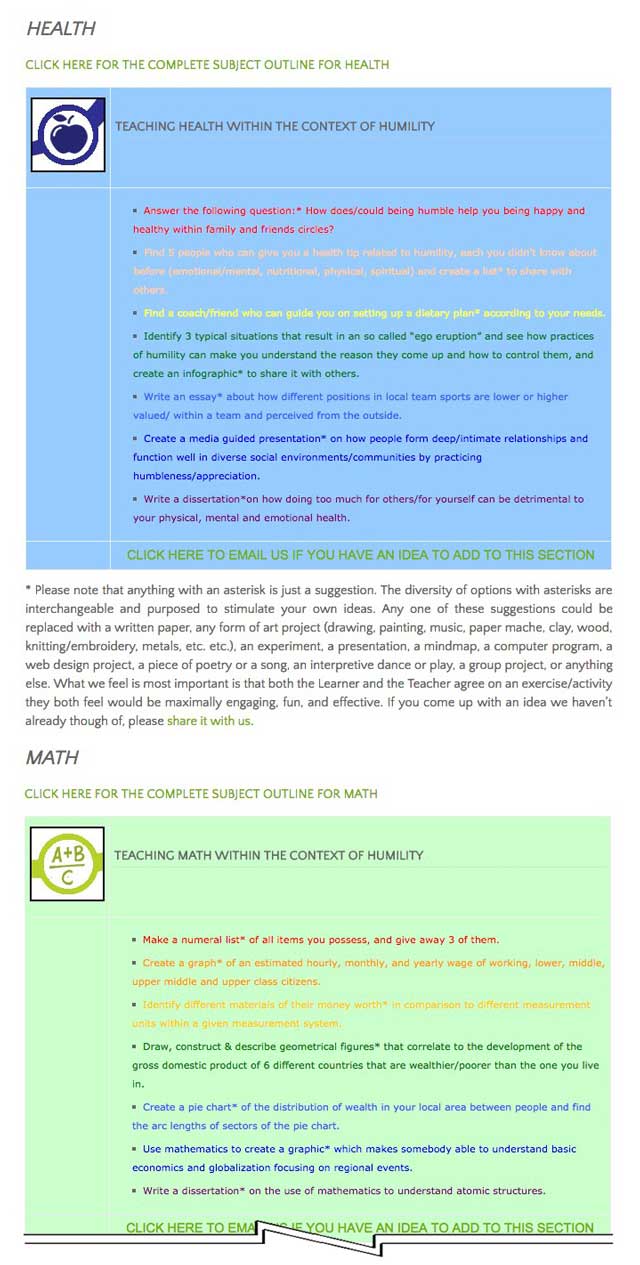 How to Build a Sustainable Planet, This last week the core team transferred the second 25% of the written content for the Humility Lesson Plan to the website, as you see here. This lesson plan purposed to teach all subjects, to all learning levels, in any learning environment, using the central theme of “Humility” is now 50% completed on our website.