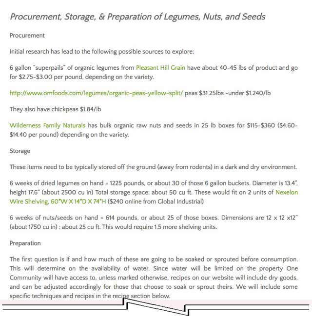 How to Make the World We Want, As part of the development of our our Food Self-sufficiency Transition Plan, we added instructions for general procurement and preparation of legumes, nuts, & seeds to our website, as calculated by Naturopathic Doctor Matt Marturano (creator of the COHERENT model for comprehensive digestive health).