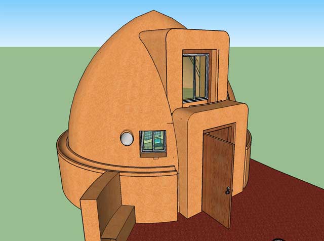 Earthbag village dome loft, blog 221