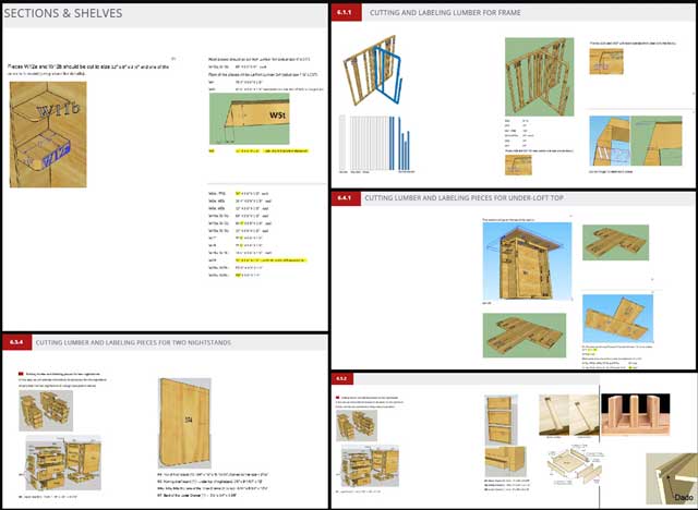 The core team also continued working on the Murphy bed instructions. This week we set the auto numbering on the sections, added 20 new pages to the wireframe, and refined the section starts for consistent numbering.