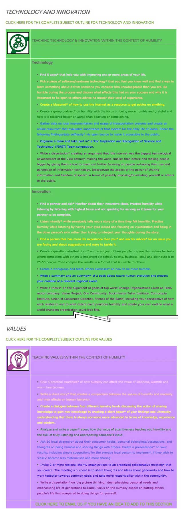 This last week the core team transferred the final 25% of the written content for the Humility Lesson Plan to the website, as you see here. This lesson plan purposed to teach all subjects, to all learning levels, in any learning environment, using the central theme of “Humility” is now 100% completed on our website. ,restoring sustainable balance