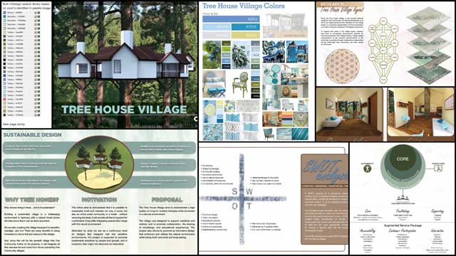  Zachary Melin (Graphic Designer) also continued updating the Tree House Village (Pod 7) book created by last year’s intern Team. What you see here is week 11 of this work that was round one of updating all the page colors to match the new color palette.