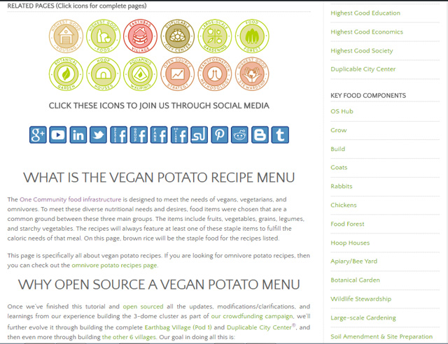 This week, the core team continued to reformat and add sections and anchor links to recipe pages for our Transition Kitchen strategy. You can see a sample of that work here, on the vegan potato recipes page: