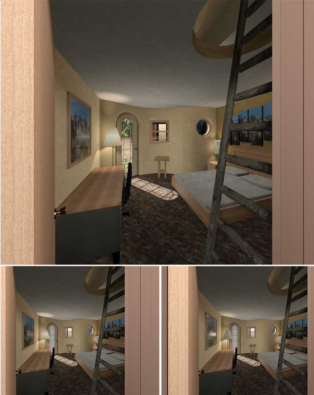 Dean Scholz (Architectural Designer), continued helping us create quality Cob Village (Pod 3) renders. Here is update 51 of his work that continues focusing on lighting, texture and other aesthetic details inside the homes. The progression you are seeing is a series of 70 renders showing this development and finishing with his final 3 newest ones.