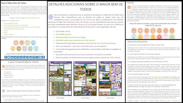 New-World Human Progress, Vivian Rodrigues (Translator) also continued helping translate our overview pages. This week she finished about 80% of the Highest Good of All page, as shown here in Portuguese.