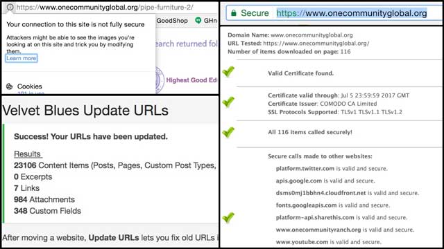 This week the core team updated our entire website to a new level of internet safety by adding an SSL certificate, updating all URLs to httpS vs http, and fixing all non-secure elements throughout the site.