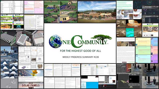 Sustainable Civilization Engineering, One Community Weekly Progress Update #228