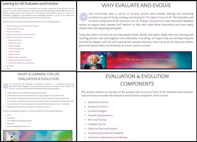 This week, the core team began rebuilding the education Evaluation and Evolution open source portal to reflect and be able to access the content created over the last few months in collaboration with Sangam Stanczak (Ph.D. and P.E.). You can see some of this work-in-progress here.